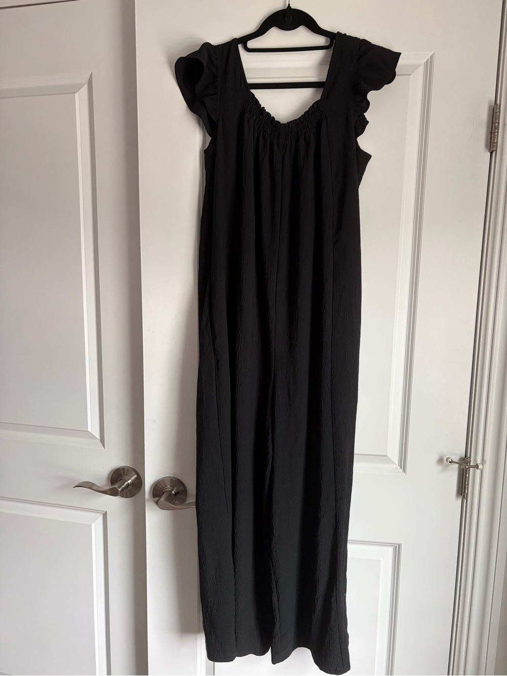 Women’s Black Ruffle Sleeve Jumpsuit